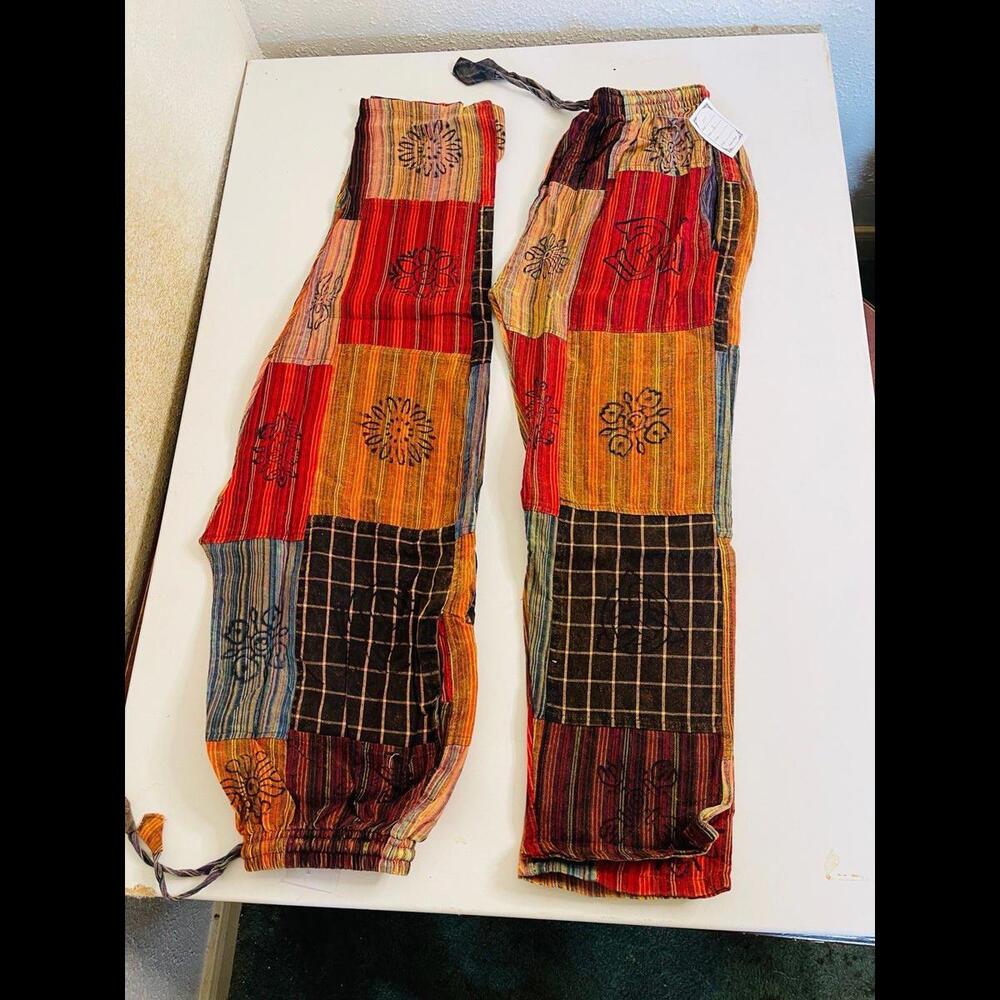 hippie patchwork colorful pants(unisex)
